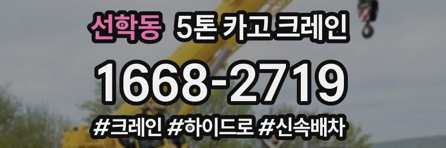 선학동 5톤 카고 크레인