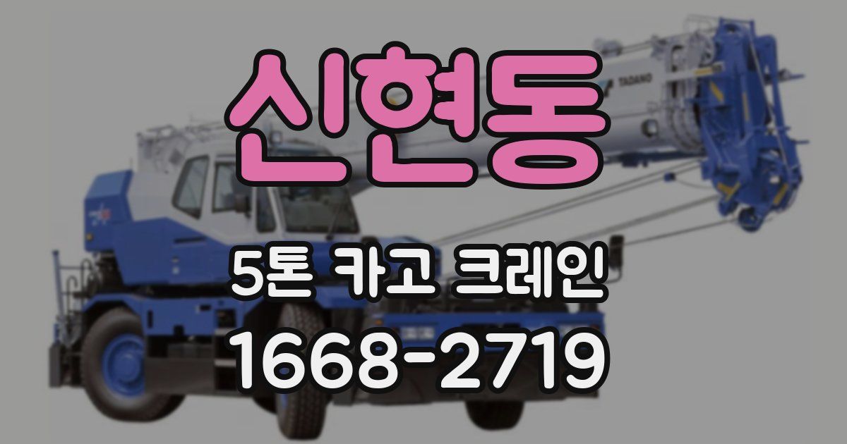 신현동 5톤 카고 크레인