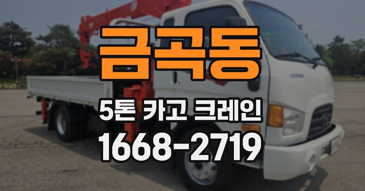 금곡동 5톤 카고 크레인
