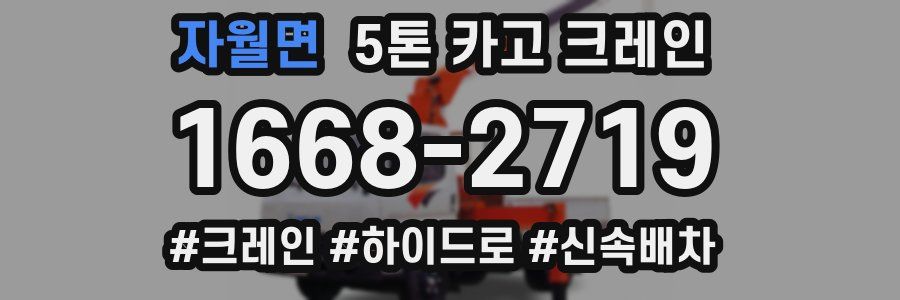자월면 5톤 카고 크레인