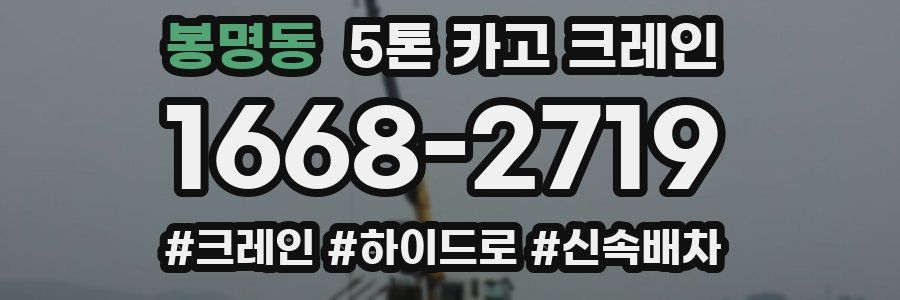 봉명동 5톤 카고 크레인