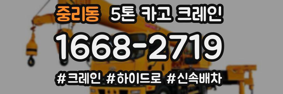 중리동 5톤 카고 크레인