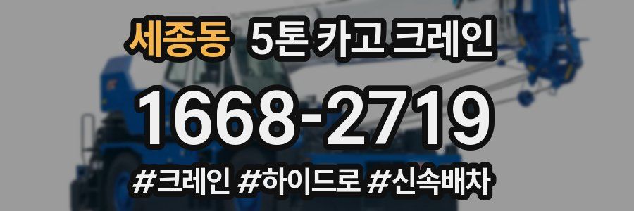 세종동 5톤 카고 크레인