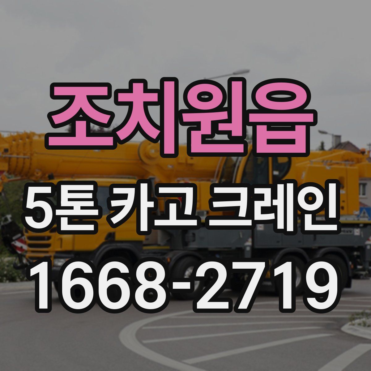조치원읍 5톤 카고 크레인