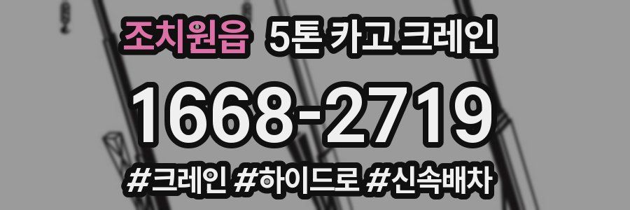 조치원읍 5톤 카고 크레인
