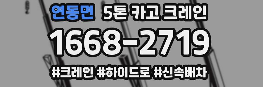연동면 5톤 카고 크레인
