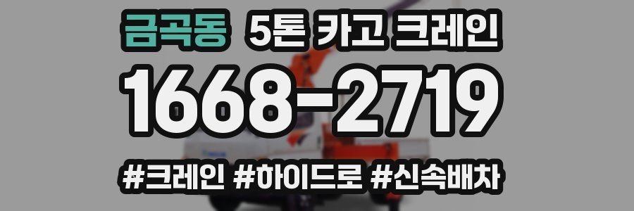 금곡동 5톤 카고 크레인