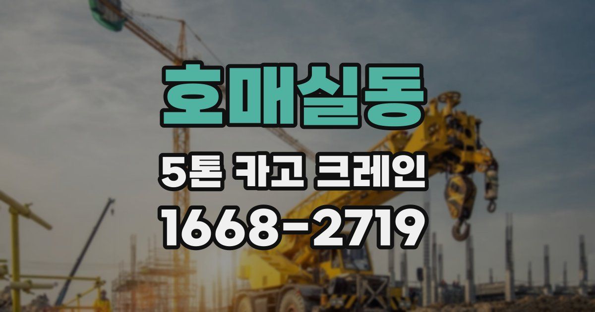 호매실동 5톤 카고 크레인