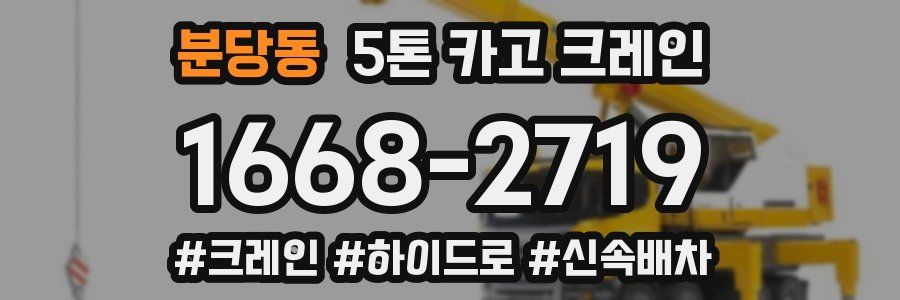 분당동 5톤 카고 크레인
