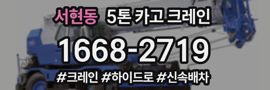 서현동 5톤 카고 크레인