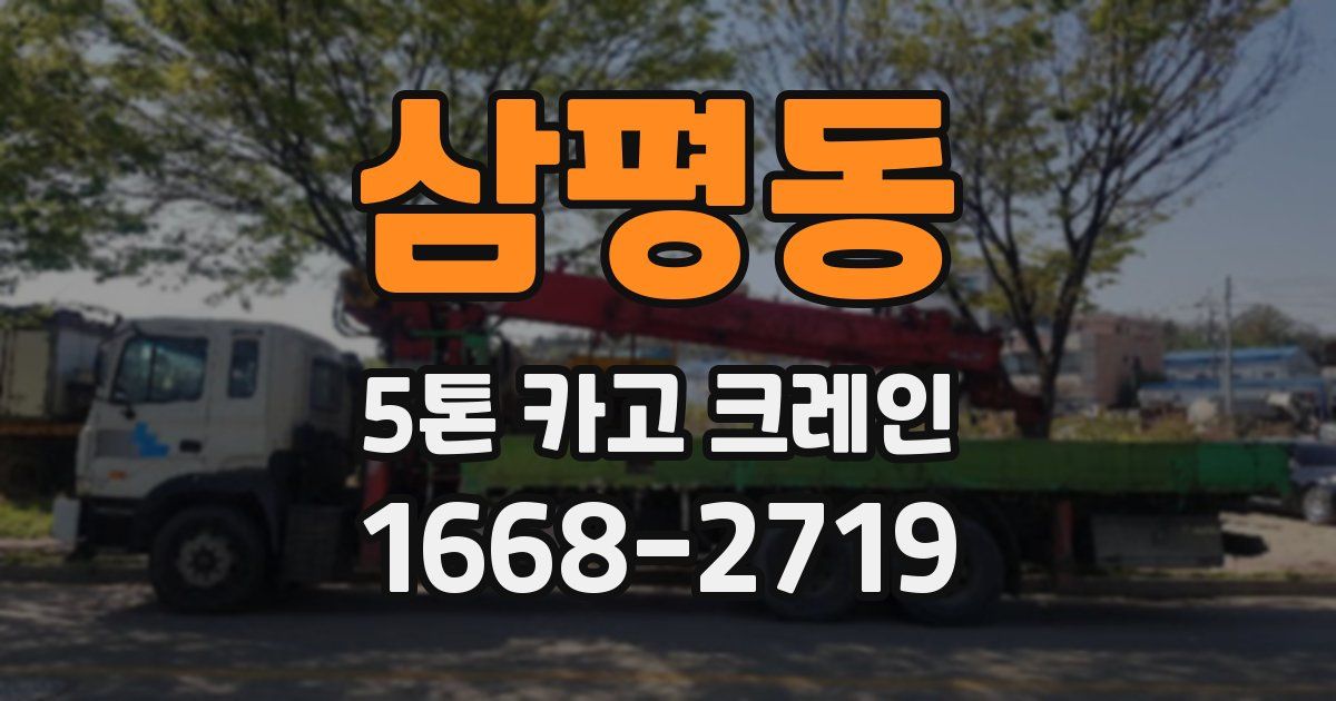 삼평동 5톤 카고 크레인