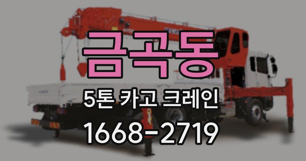 금곡동 5톤 카고 크레인