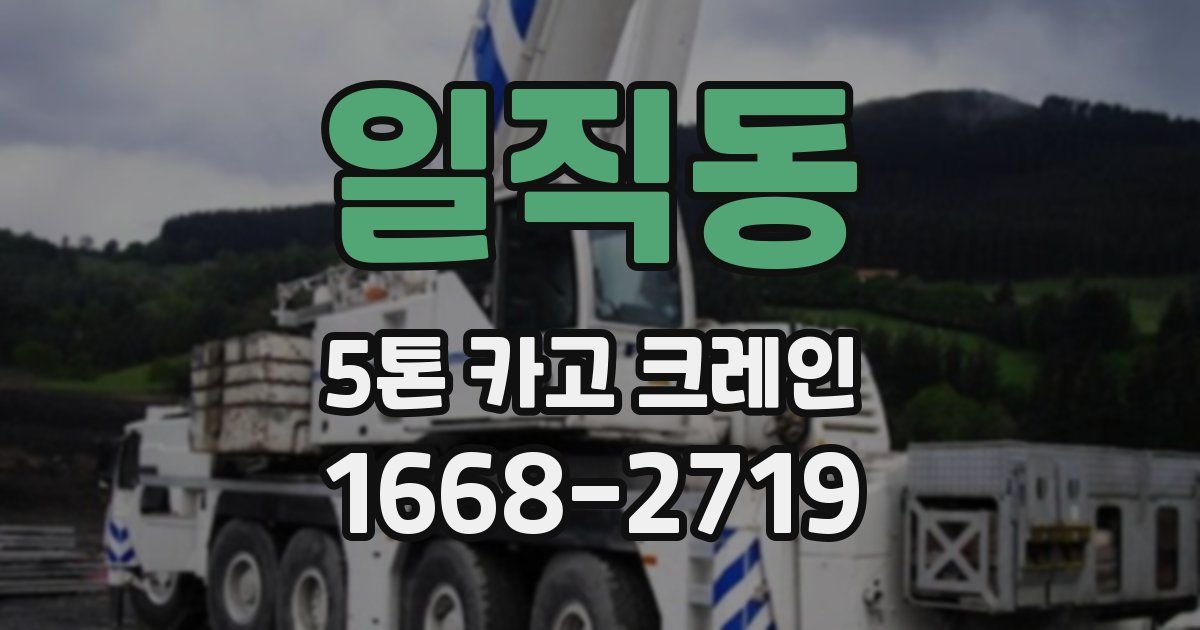 일직동 5톤 카고 크레인