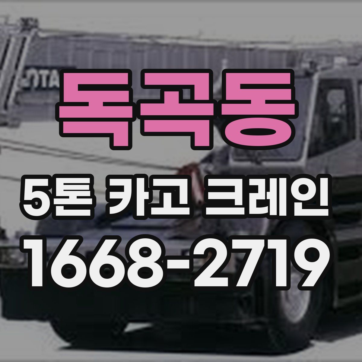 독곡동 5톤 카고 크레인