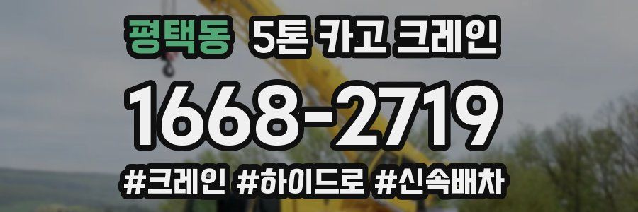 평택동 5톤 카고 크레인