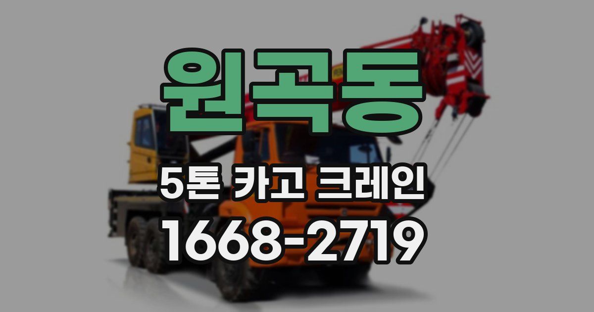 원곡동 5톤 카고 크레인