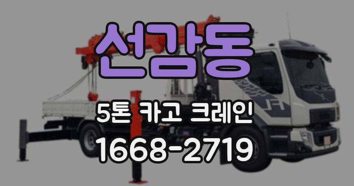 선감동 5톤 카고 크레인