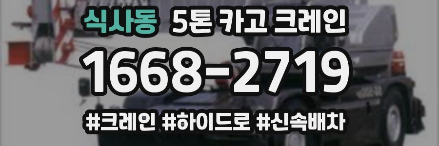 식사동 5톤 카고 크레인