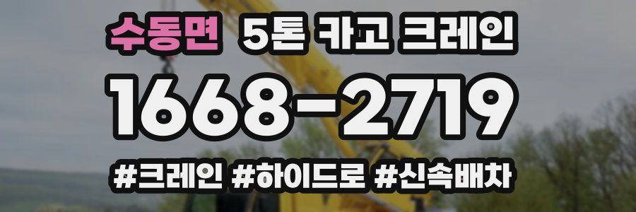 수동면 5톤 카고 크레인