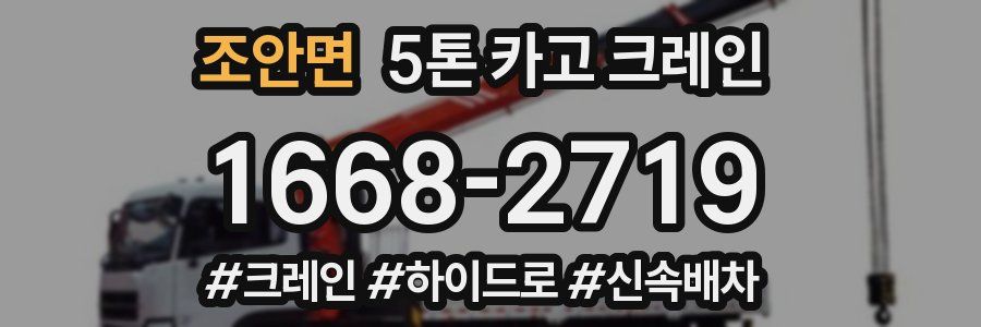 조안면 5톤 카고 크레인