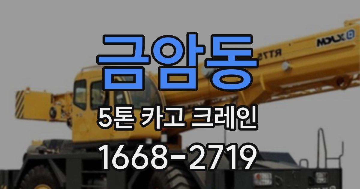 금암동 5톤 카고 크레인