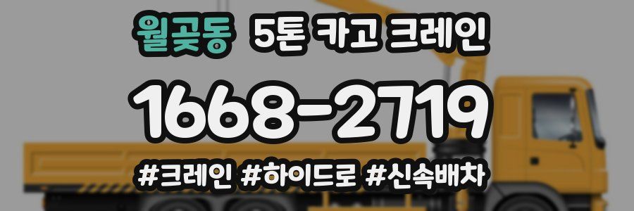 월곶동 5톤 카고 크레인