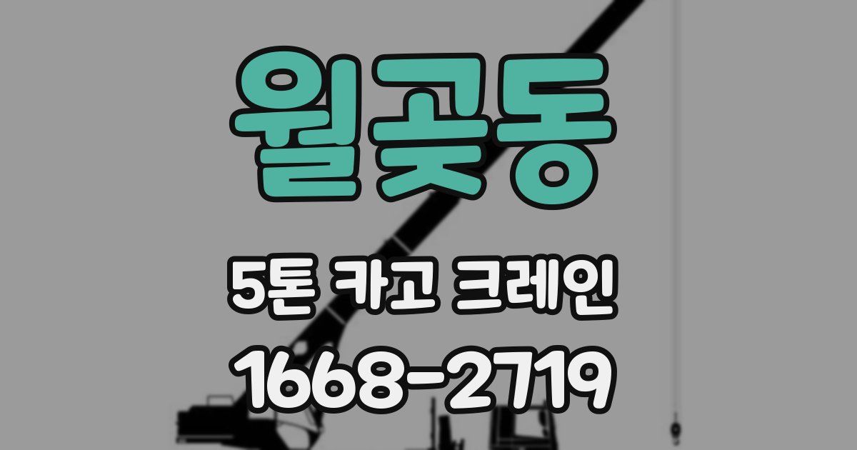 월곶동 5톤 카고 크레인