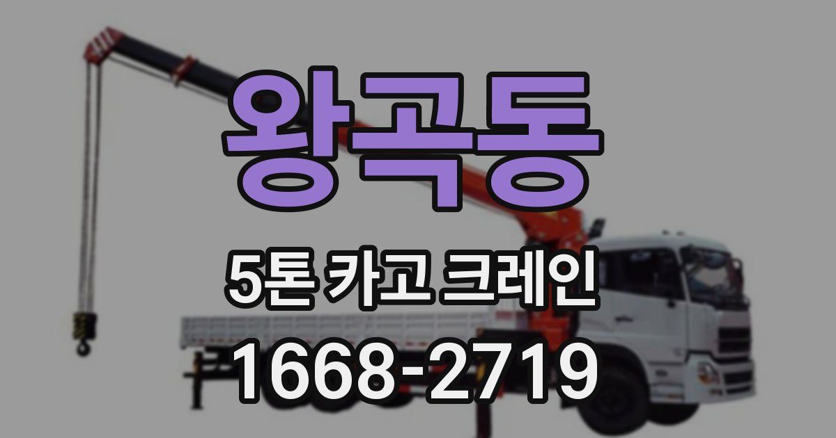 왕곡동 5톤 카고 크레인