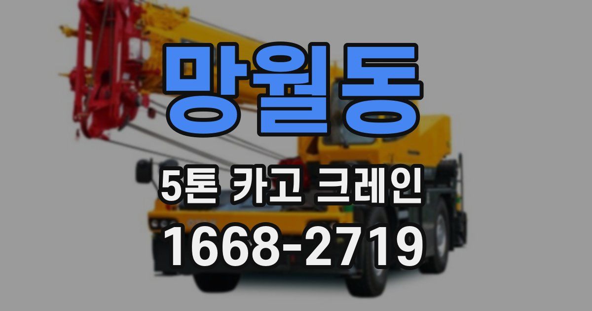 망월동 5톤 카고 크레인