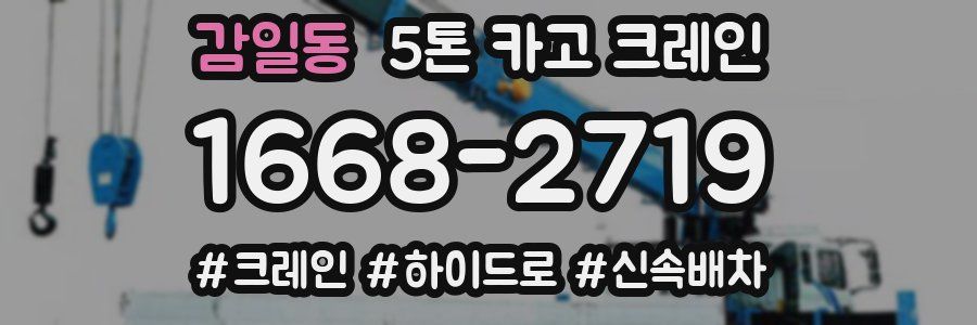 감일동 5톤 카고 크레인