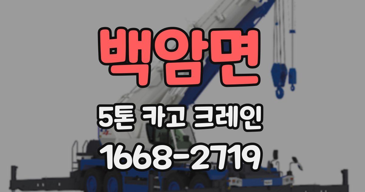 백암면 5톤 카고 크레인
