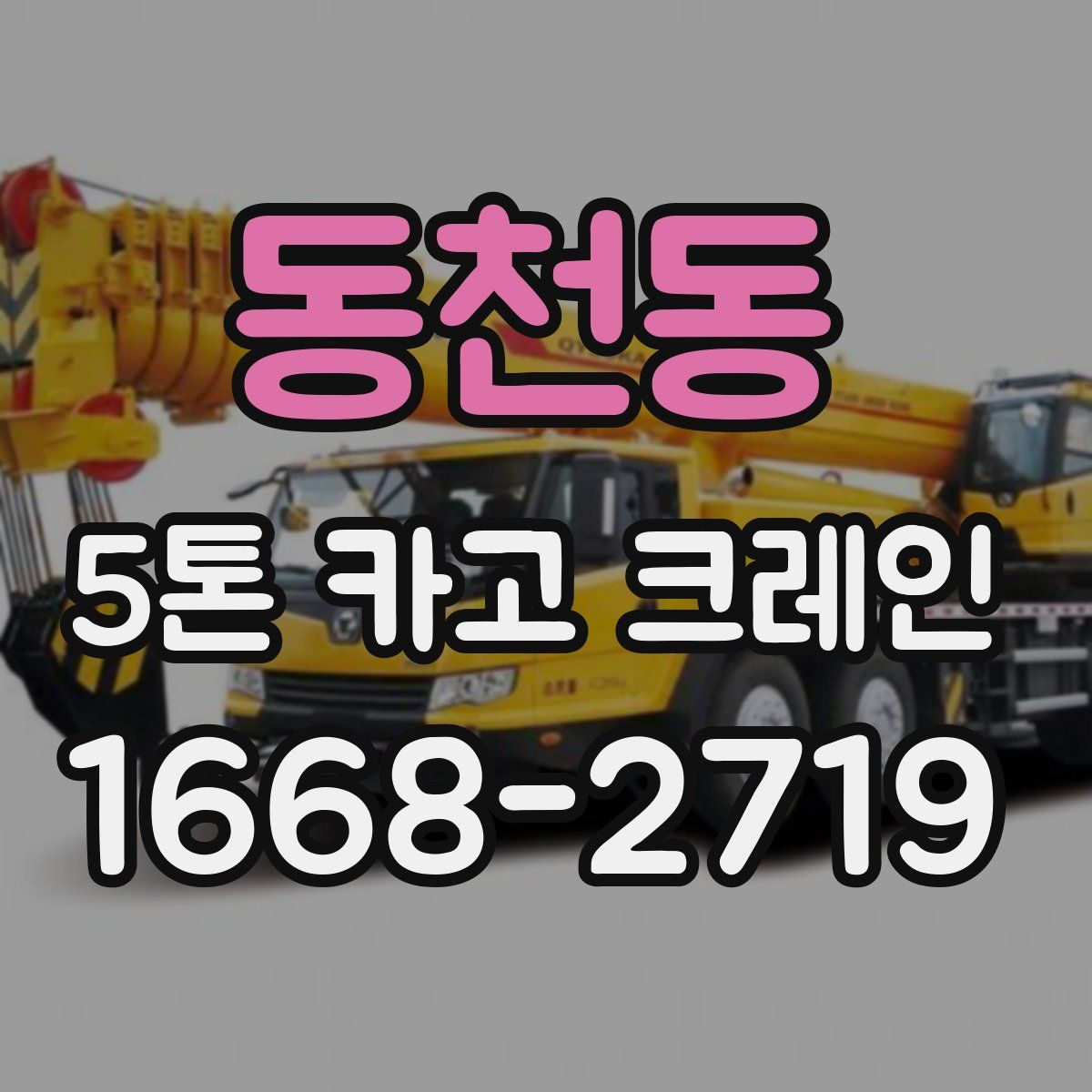 동천동 5톤 카고 크레인
