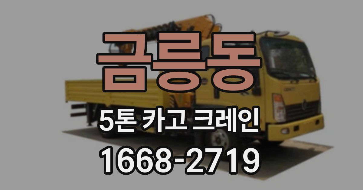 금릉동 5톤 카고 크레인