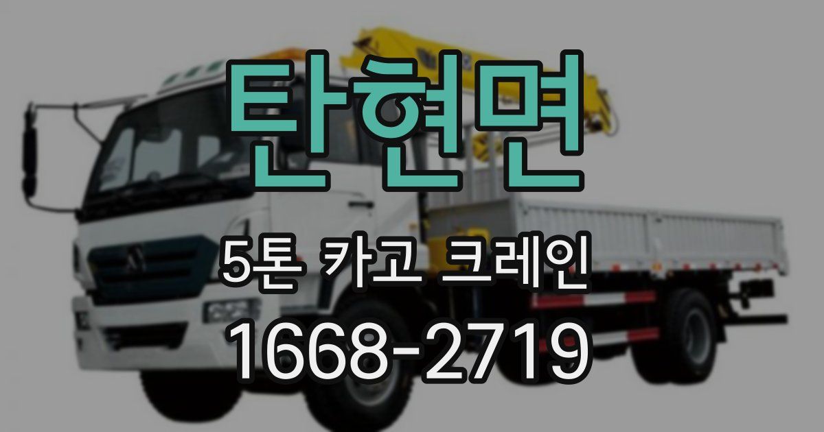 탄현면 5톤 카고 크레인