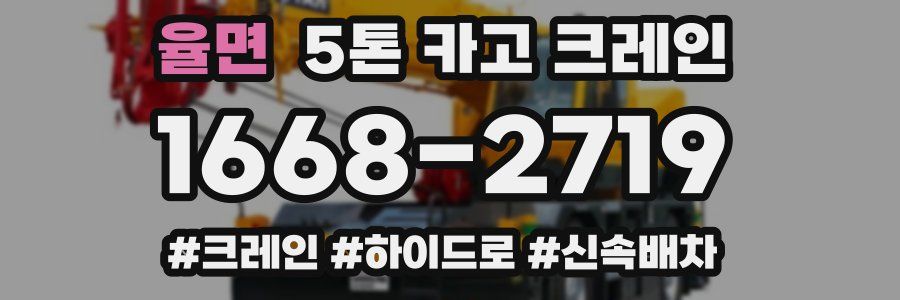 율면 5톤 카고 크레인