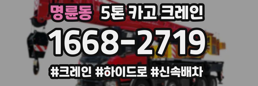 명륜동 5톤 카고 크레인