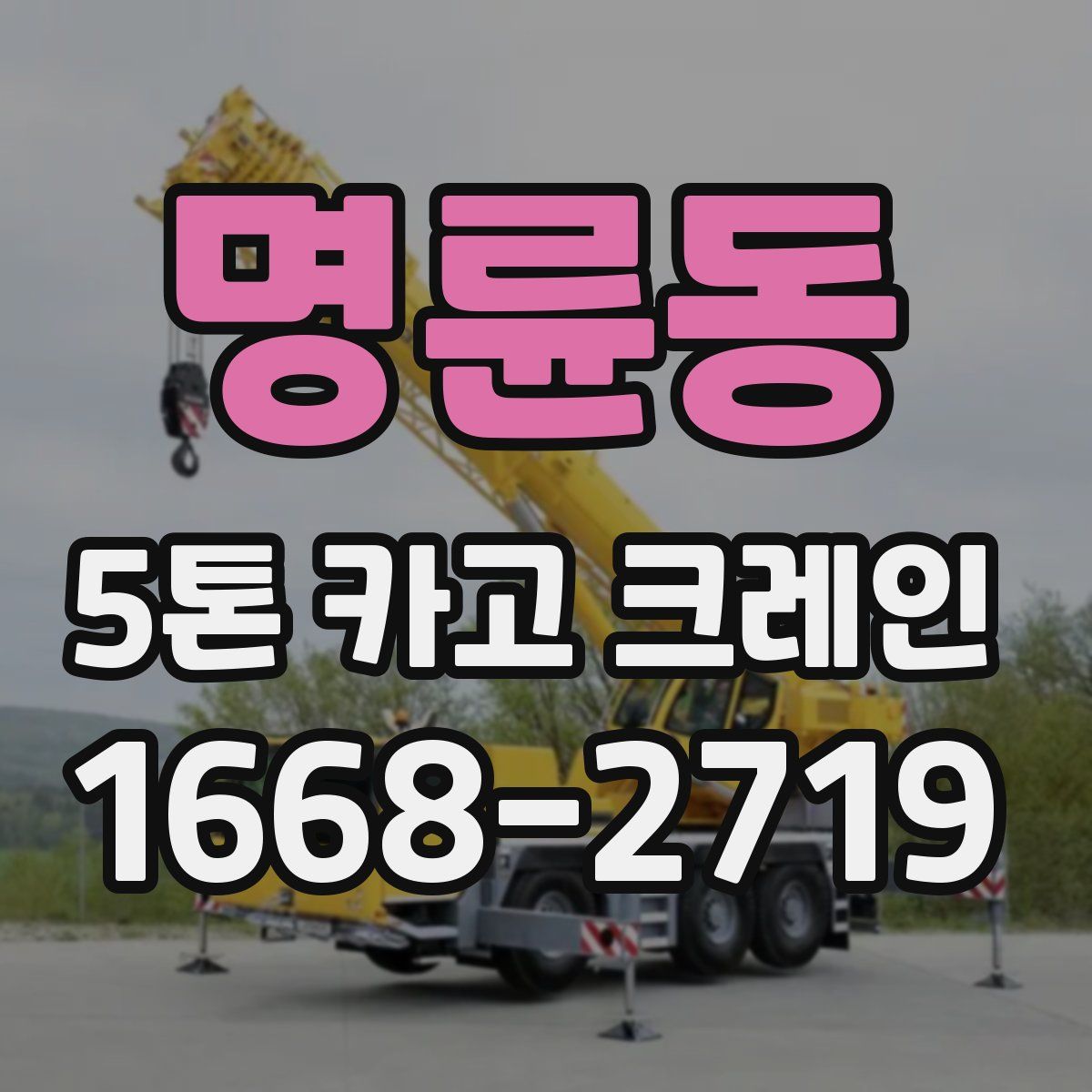 명륜동 5톤 카고 크레인