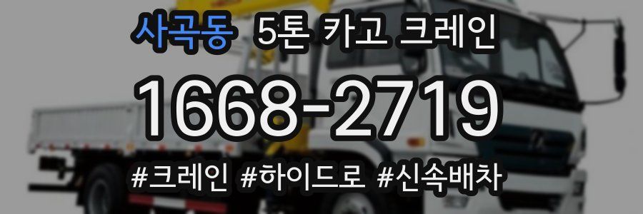 사곡동 5톤 카고 크레인