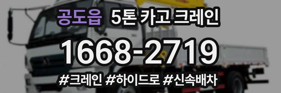 공도읍 5톤 카고 크레인