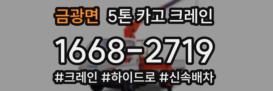 금광면 5톤 카고 크레인