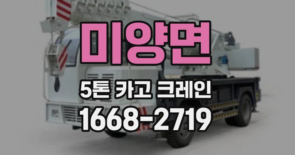 미양면 5톤 카고 크레인