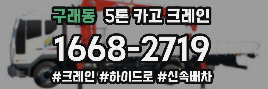 구래동 5톤 카고 크레인