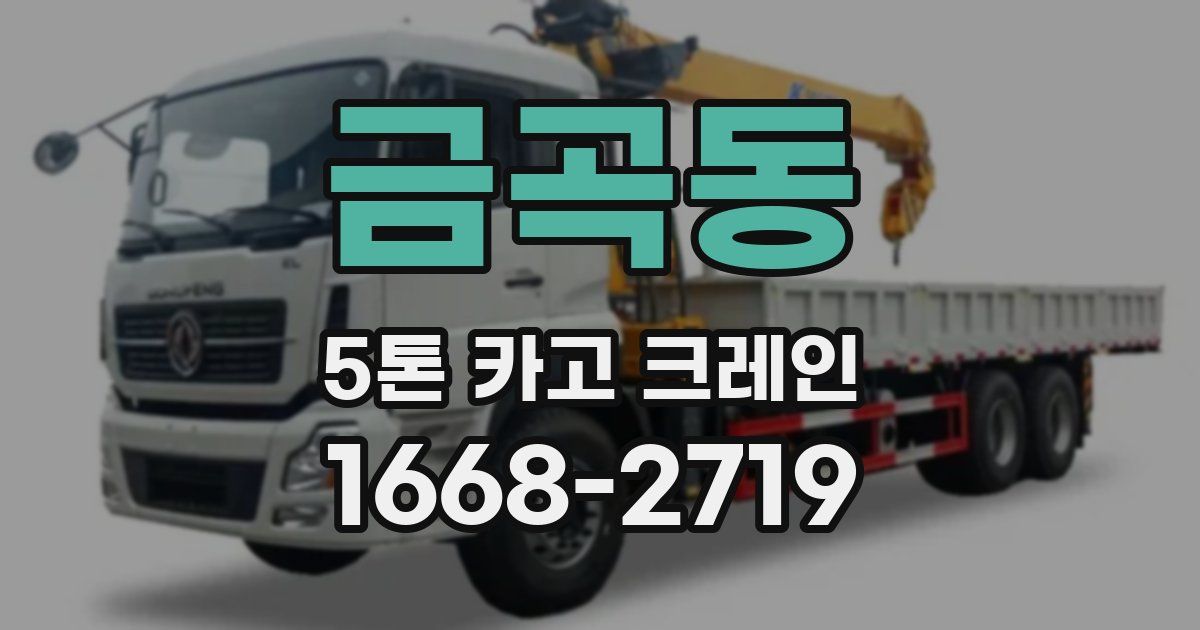 금곡동 5톤 카고 크레인