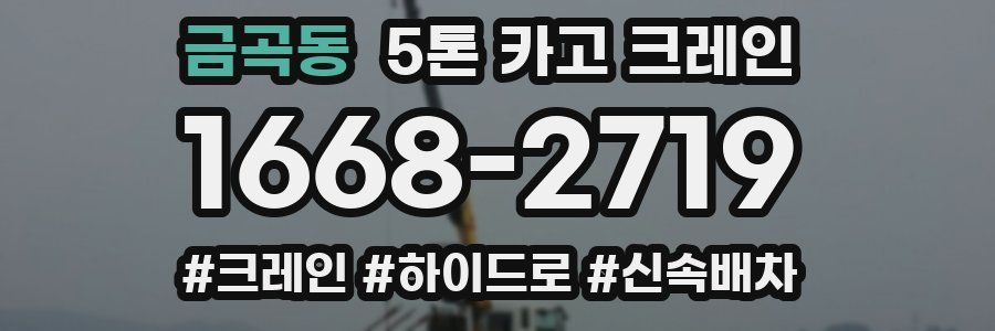 금곡동 5톤 카고 크레인