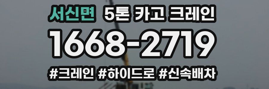 서신면 5톤 카고 크레인