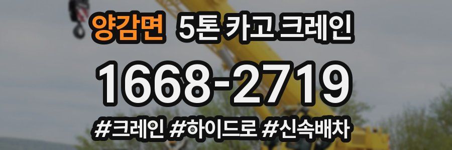 양감면 5톤 카고 크레인