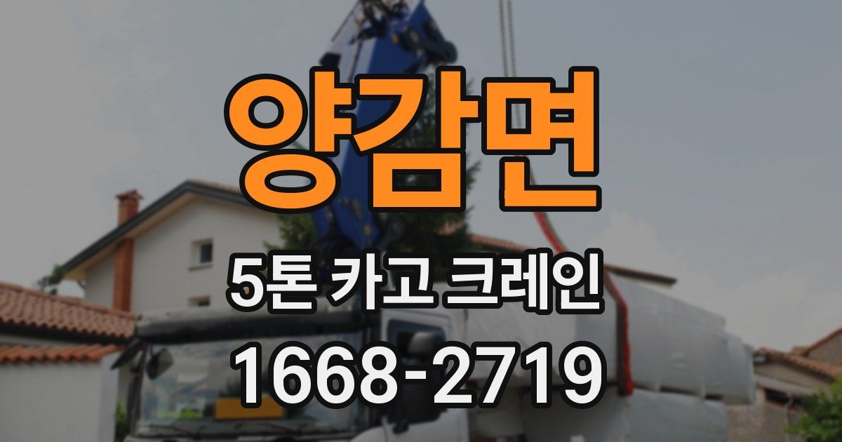 양감면 5톤 카고 크레인