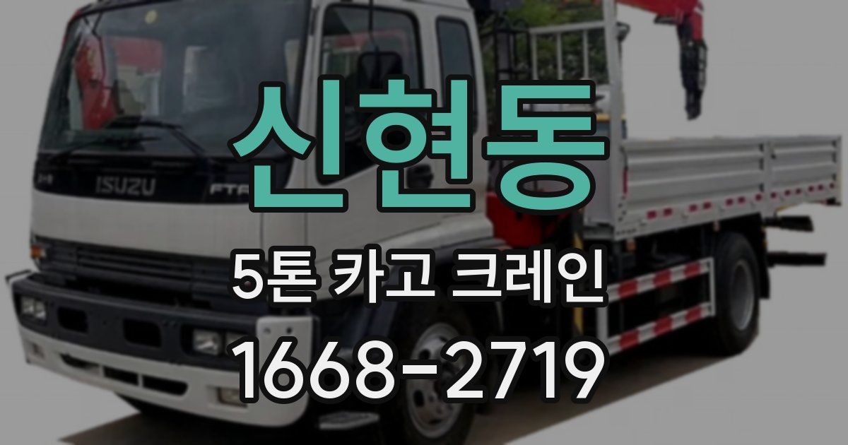 신현동 5톤 카고 크레인
