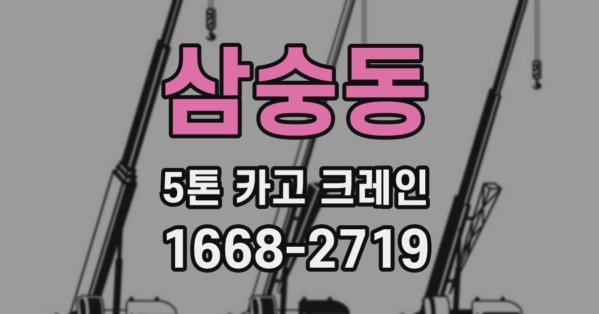 삼숭동 5톤 카고 크레인