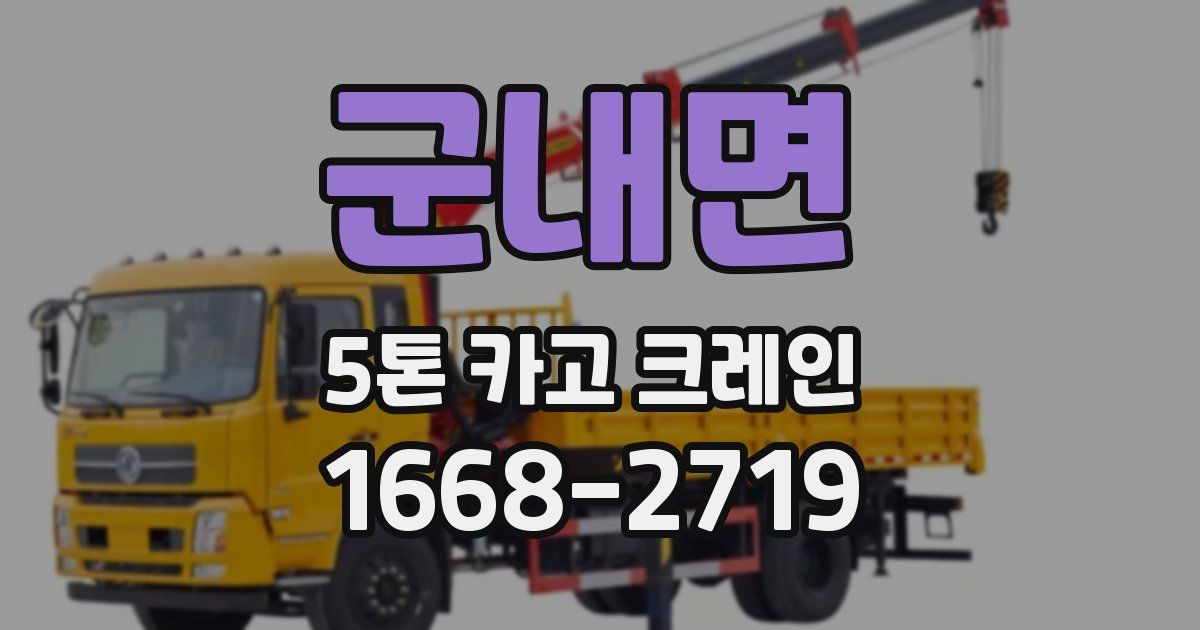 군내면 5톤 카고 크레인